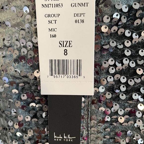 Nicole Miller NY Sequin Bell Sleeve Dress - Size 8 - Picture 8 of 9